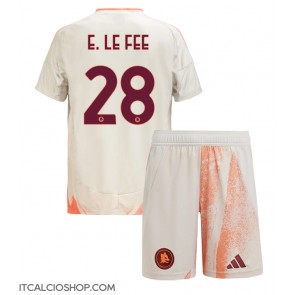 AS Roma Enzo Le Fee #28 Seconda Maglia Bambino 2024-25 Manica Corta (+ Pantaloni corti)